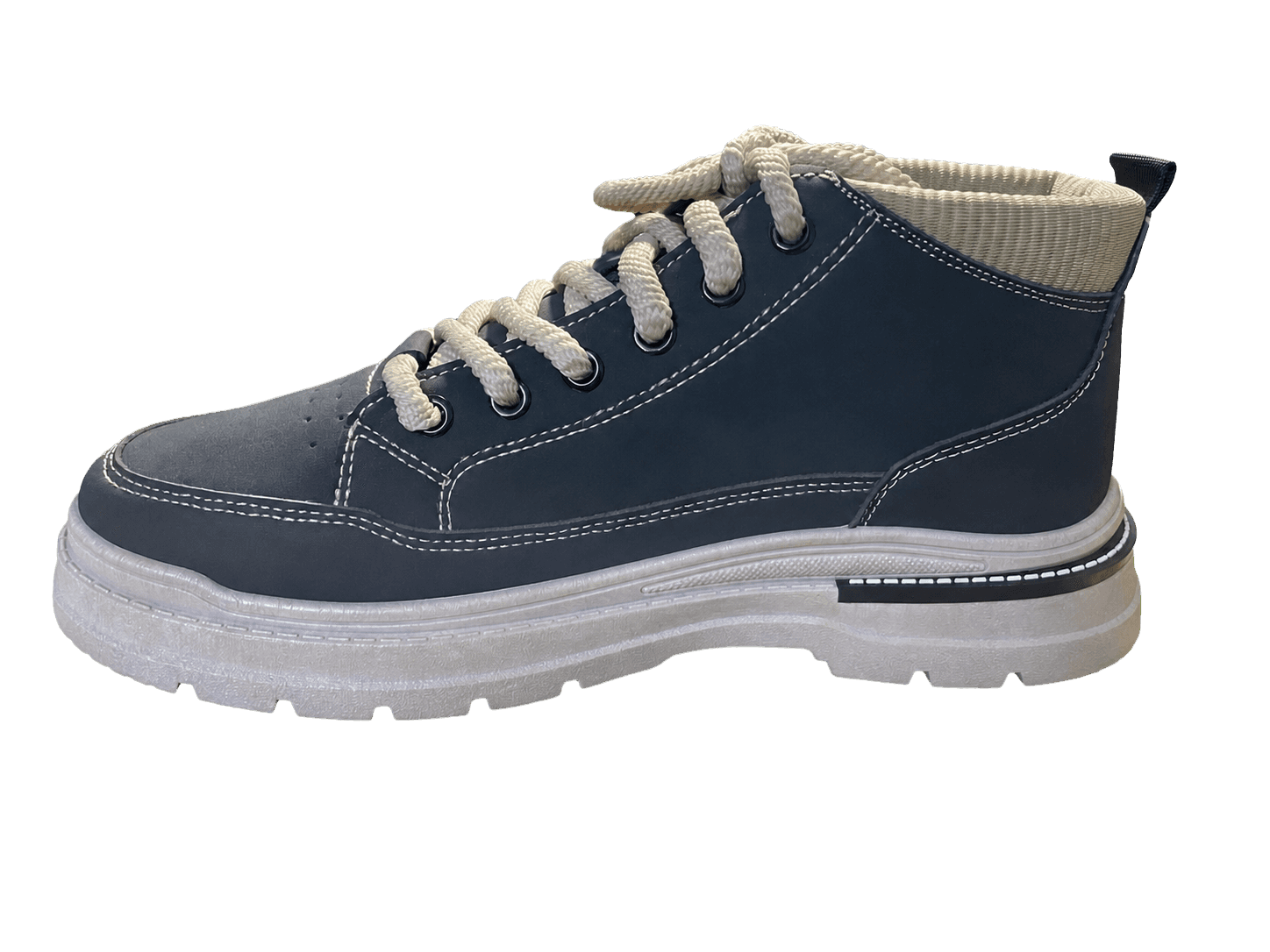 Black Solevex Urban Crest high-top shoe with a contrasting light sole